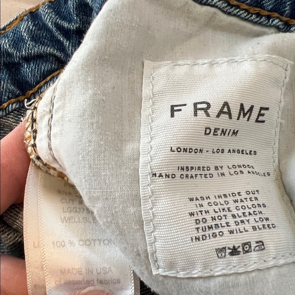 FRAME Denim Le Grand Garcon Jeans Size 28 - Picture 6 of 13